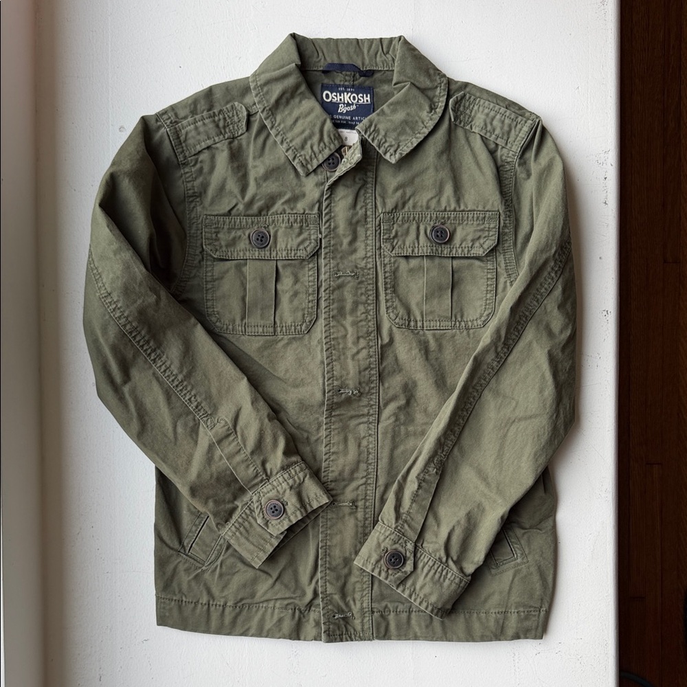OshKosh B'gosh Olive Utility Field Jacket Size 8